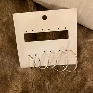 Silver hoop earrings